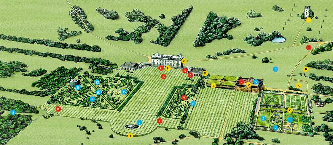 Map of the Houghton Hall grounds